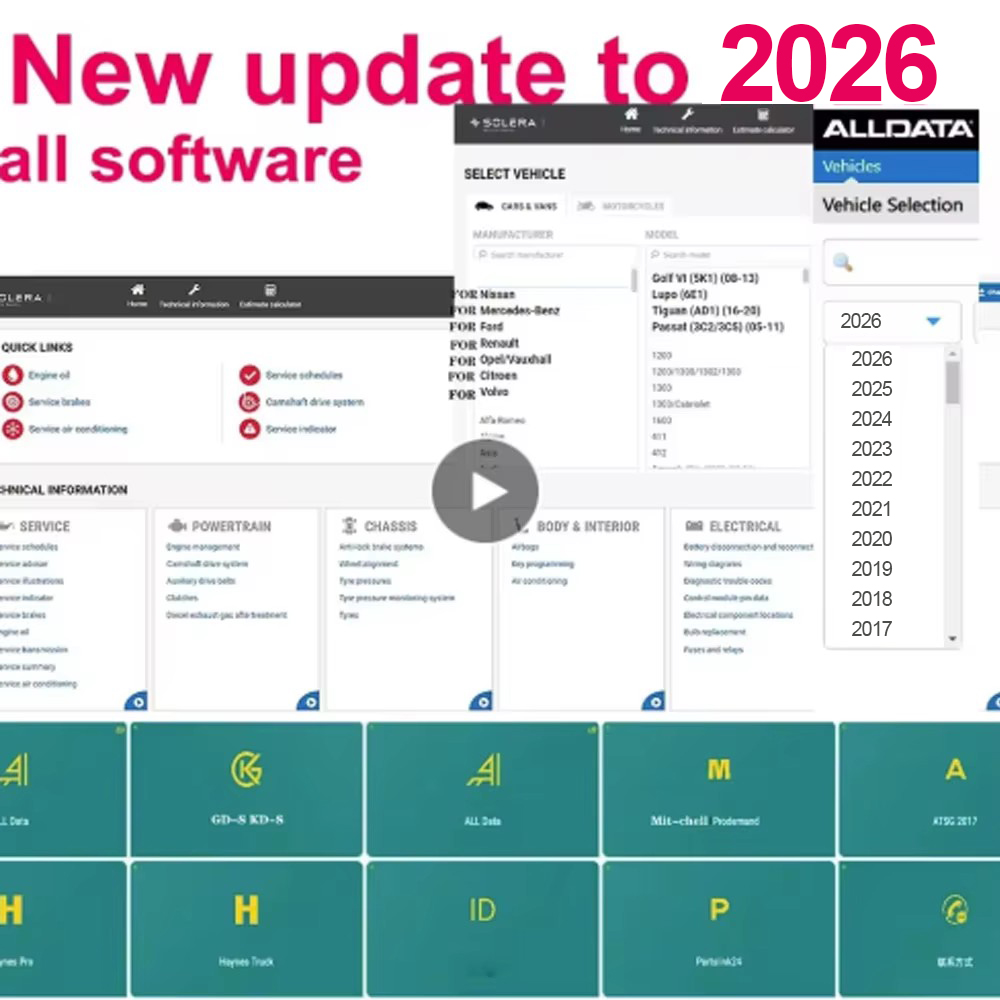 Workshop Tools Online - Logiciel en ligne Alldata 2026 :
