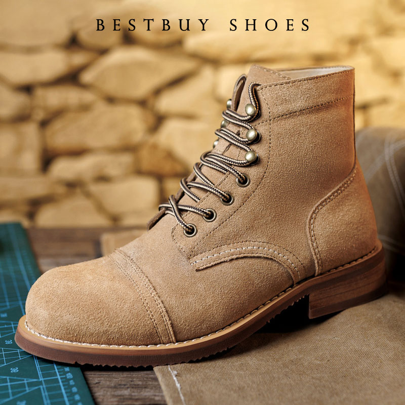 Tools Quality - Bottes de moto vintage pour homme,