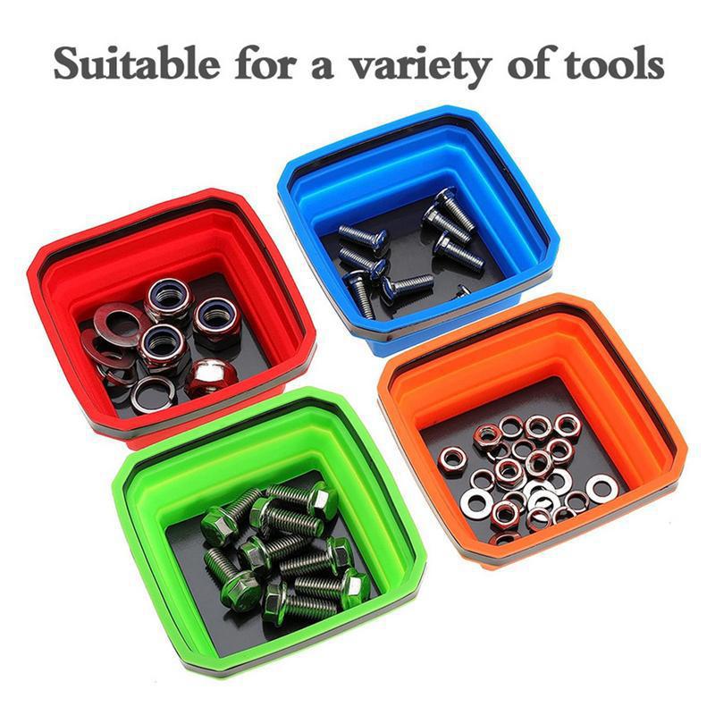 Magnetic Parts Tray - Plateau magnétique pliable en silicone carré