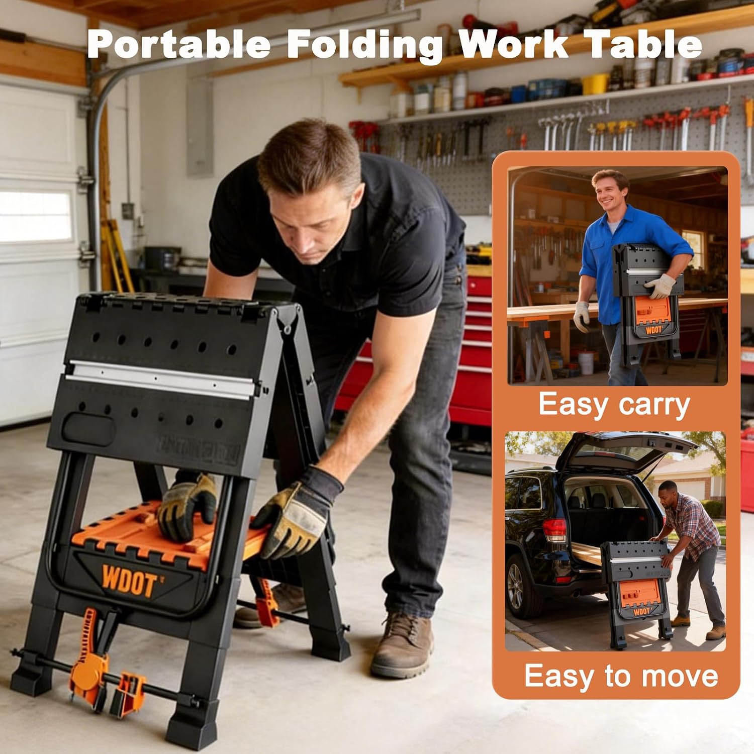 Table d'atelier 2 en 1, table  - Workbench Portable Fold avis et prix