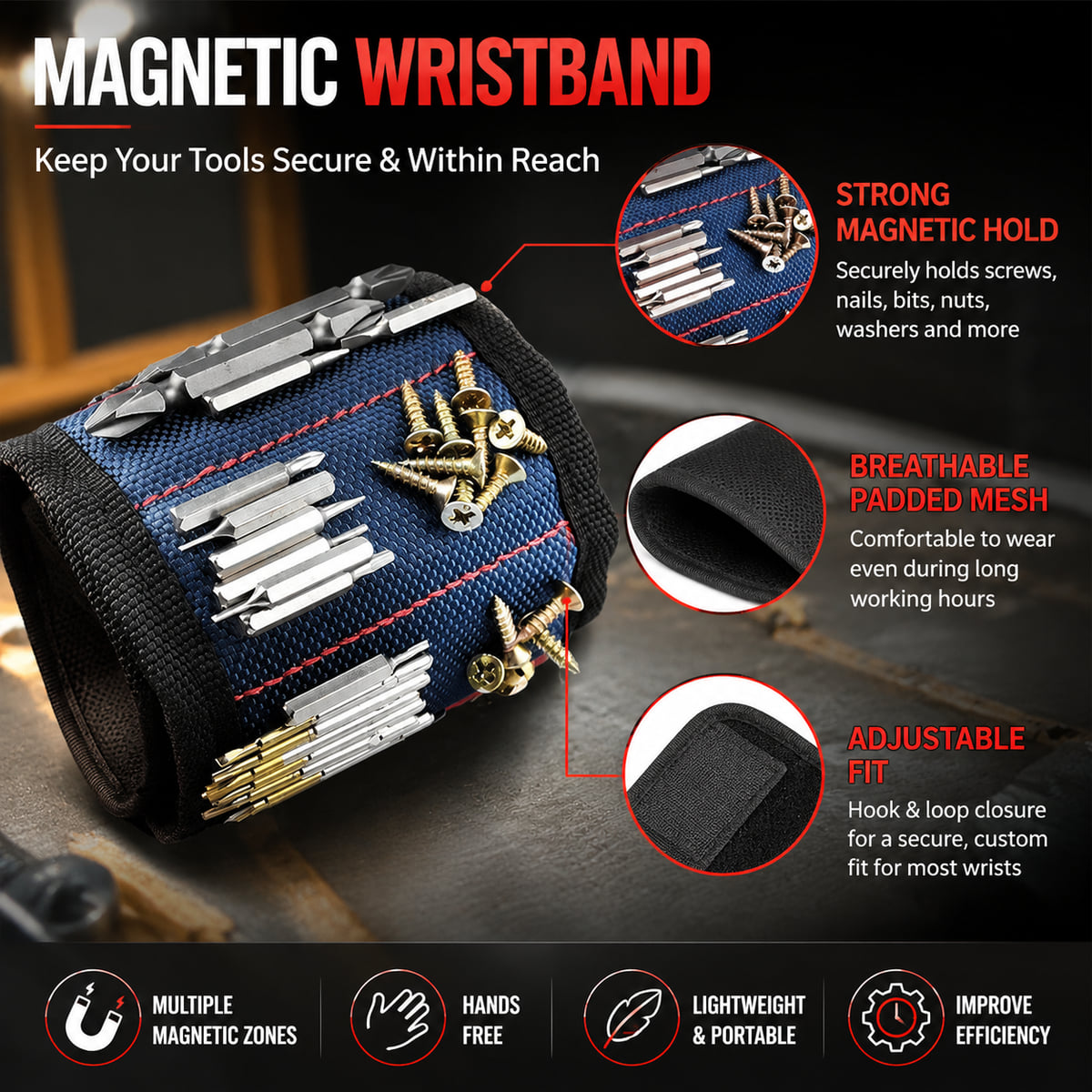 PINMOAP Bracelet magnétique po - Tools In Electrical Workshop avis et prix